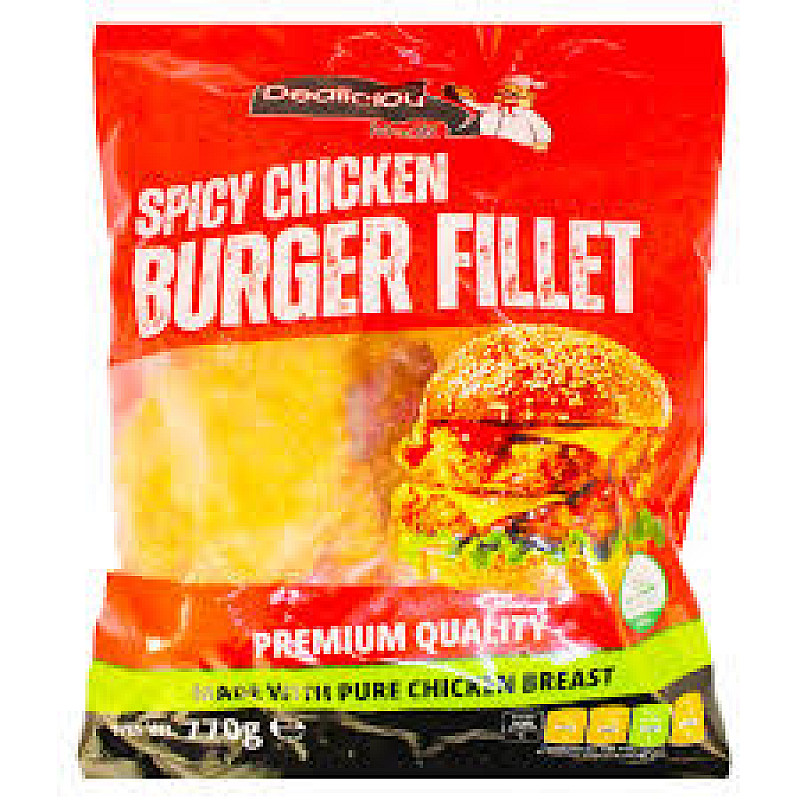 DEALICIOUS MEALZ SPICY CHICKEN BURGER 770G