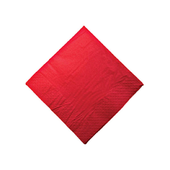 2 PLY NAPKINS 125 RED 49CM