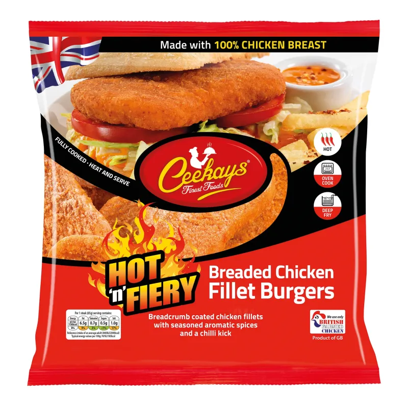BREADED CHICKEN FILLET BURGERS  700G