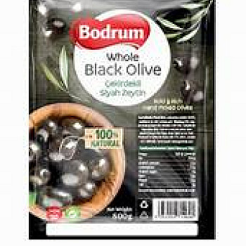 BODRUM WHOLE BLACK OLIVES 400G