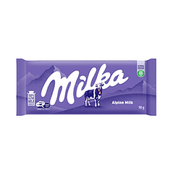 MILKA LAPTE ALPIN MILK CHOCOLATE 90G